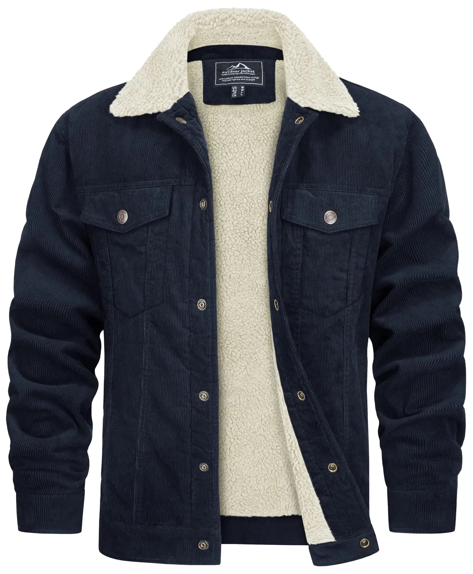 warme-herren-cordjacke-mit-fleecefutter-robuster-trucker-stil-mit-vielen-taschen-jacke-jlr-design-12 - JLR Design