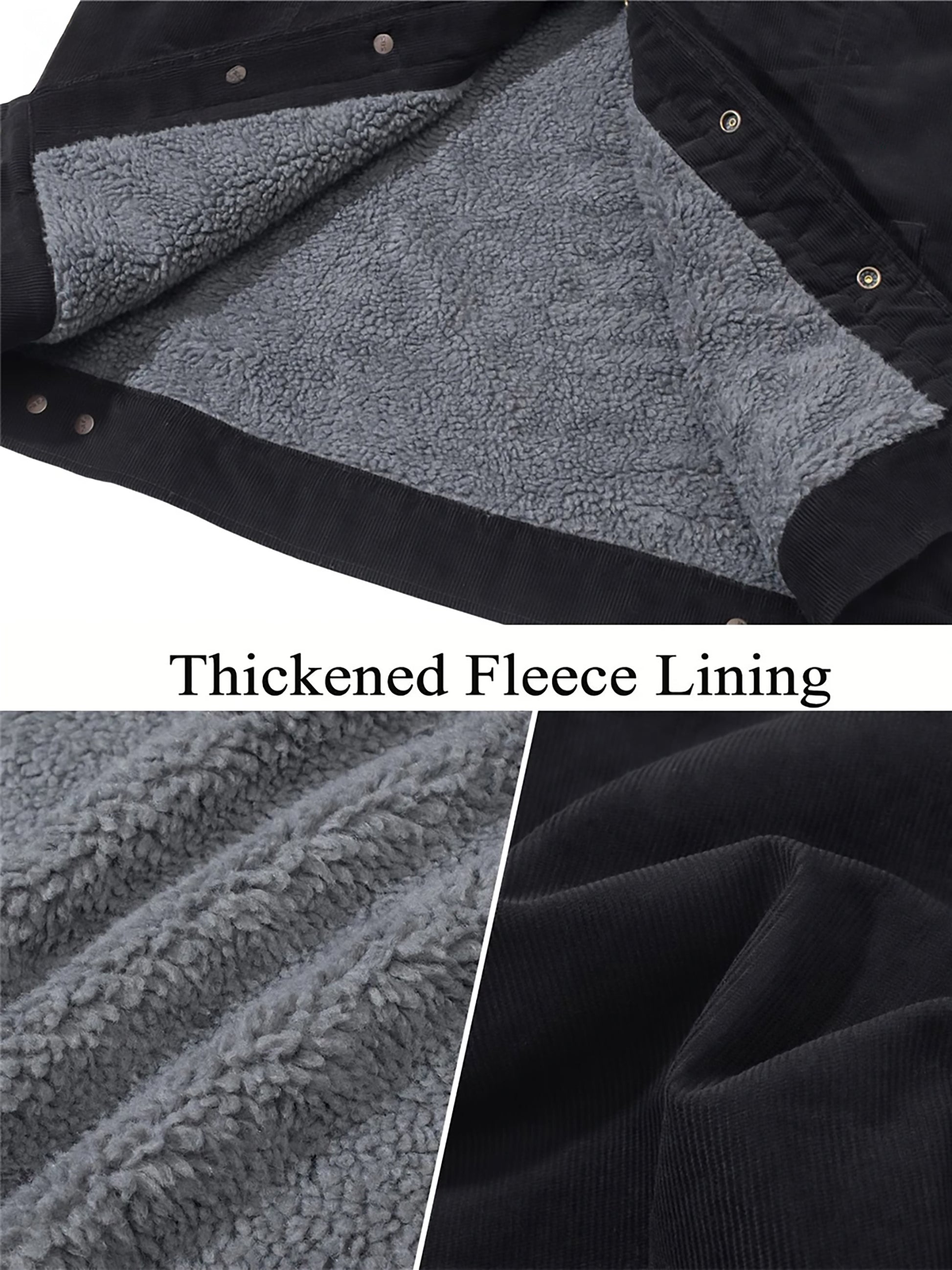 Warme Herren-Cordjacke mit Fleecefutter – Robuster Trucker-Stil mit vielen Taschen Jacke JLR Design