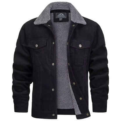 Warme Herren-Cordjacke mit Fleecefutter – Robuster Trucker-Stil mit vielen Taschen Jacke JLR Design