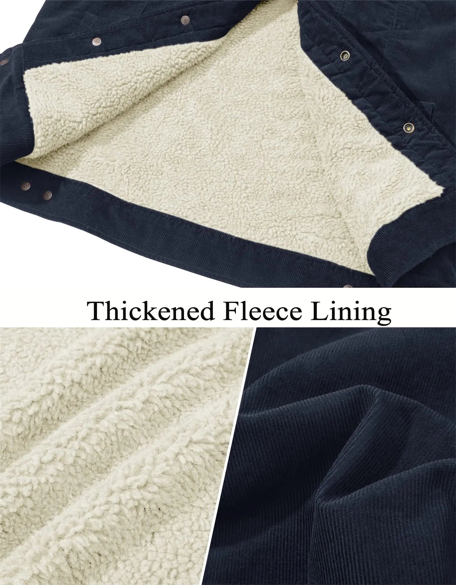 Warme Herren-Cordjacke mit Fleecefutter – Robuster Trucker-Stil mit vielen Taschen Jacke JLR Design