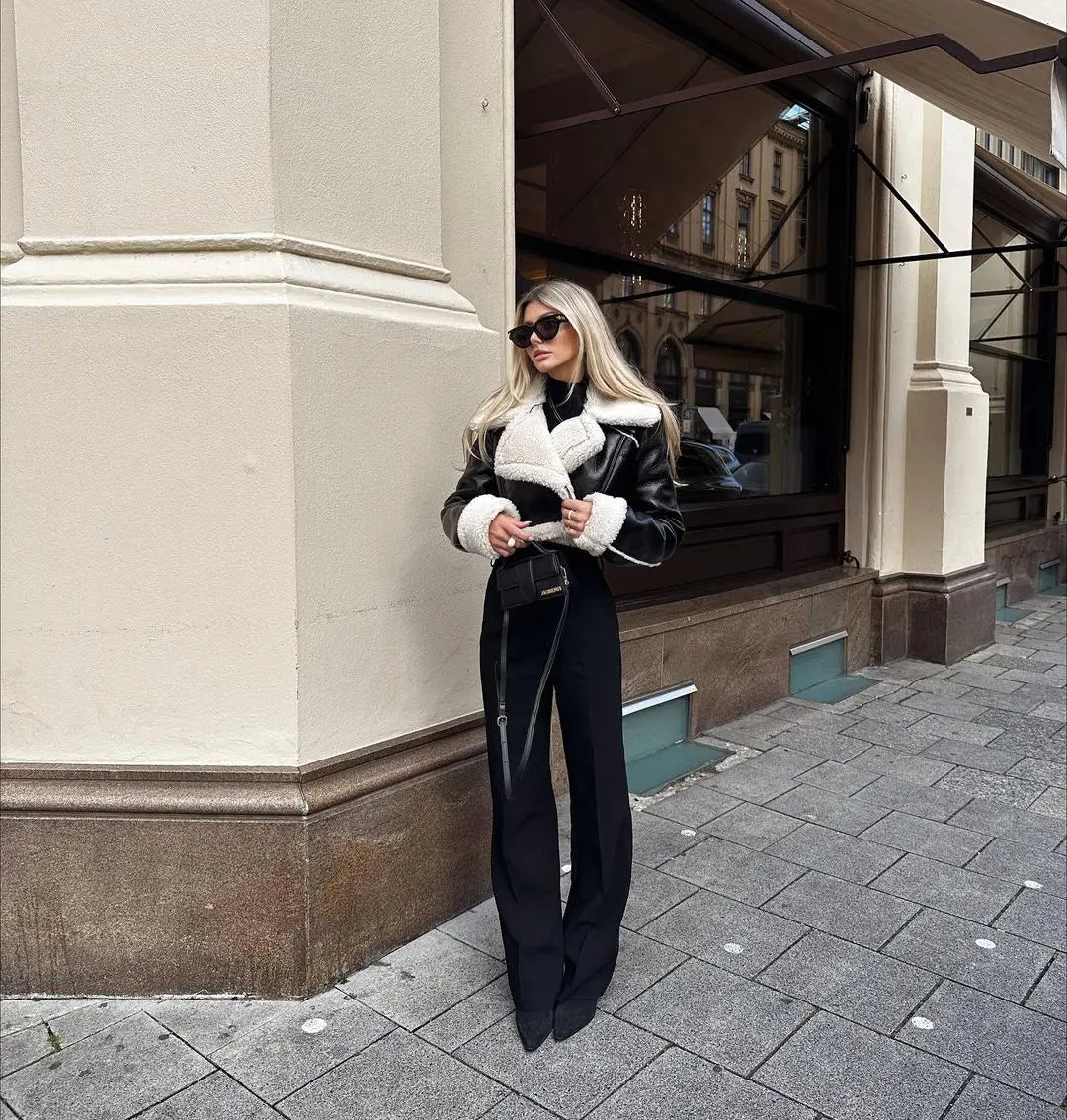 Warme Kurze Teddyfell Jacke Jacke JLR Design