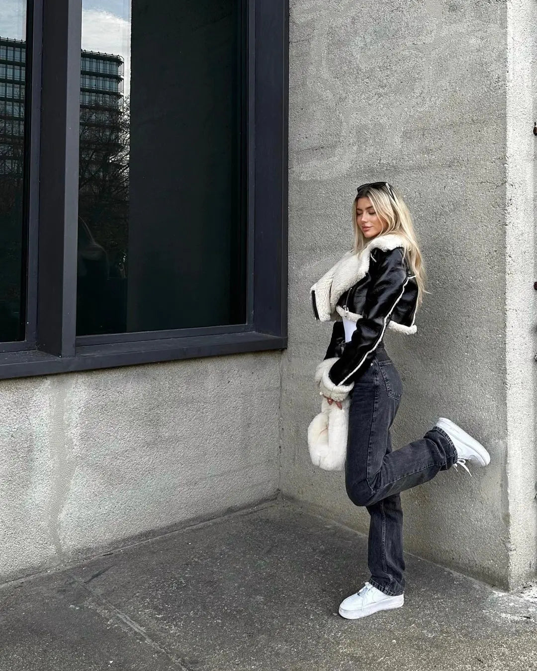 Warme Kurze Teddyfell Jacke Jacke JLR Design