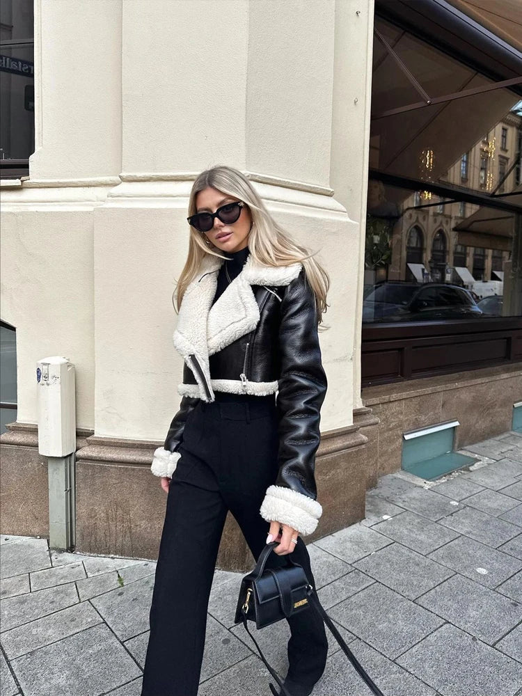 Warme Kurze Teddyfell Jacke Jacke JLR Design