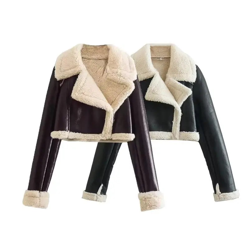 Warme Kurze Teddyfell Jacke Jacke JLR Design