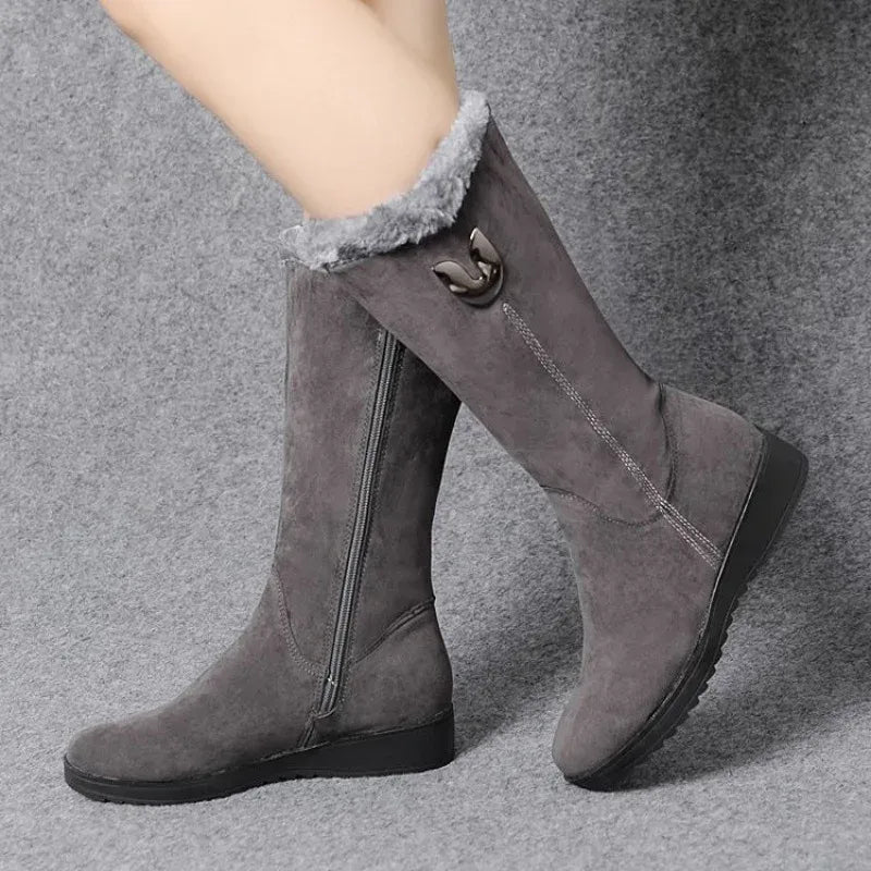 warme-winter-chelsea-boots-fur-damen-mit-fellfutter-chunky-mid-calf-stiefel-fur-schnee-and-kalte-stiefel-jlr-design-21514 - JLR Design