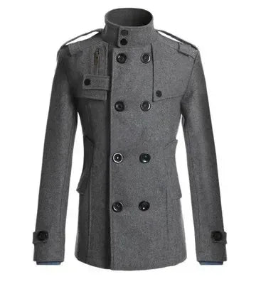 Urban-Style Wollmantel – Mittellanger Kurzmantel für Herren Wolljacke JLR Design