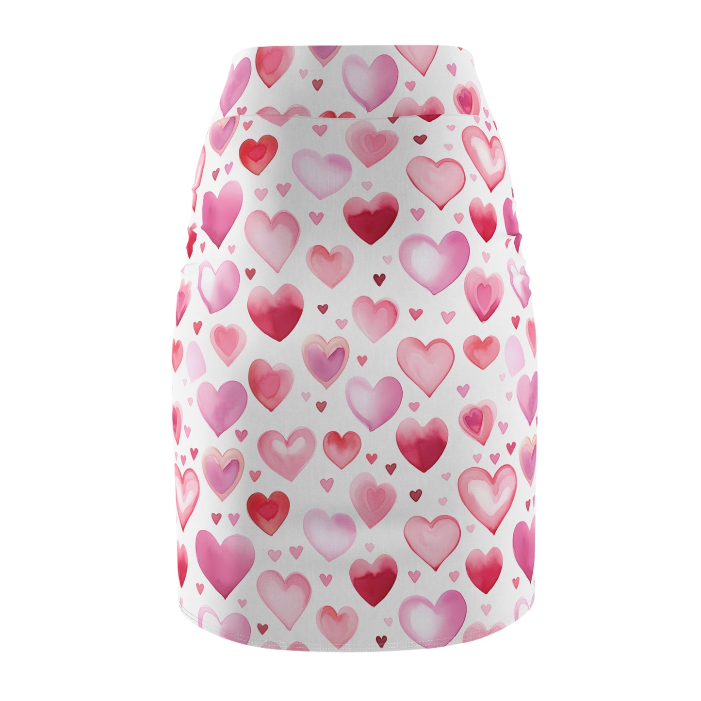 Watercolor Hearts v1 Bleistiftrock Bleistiftrock JLR Design