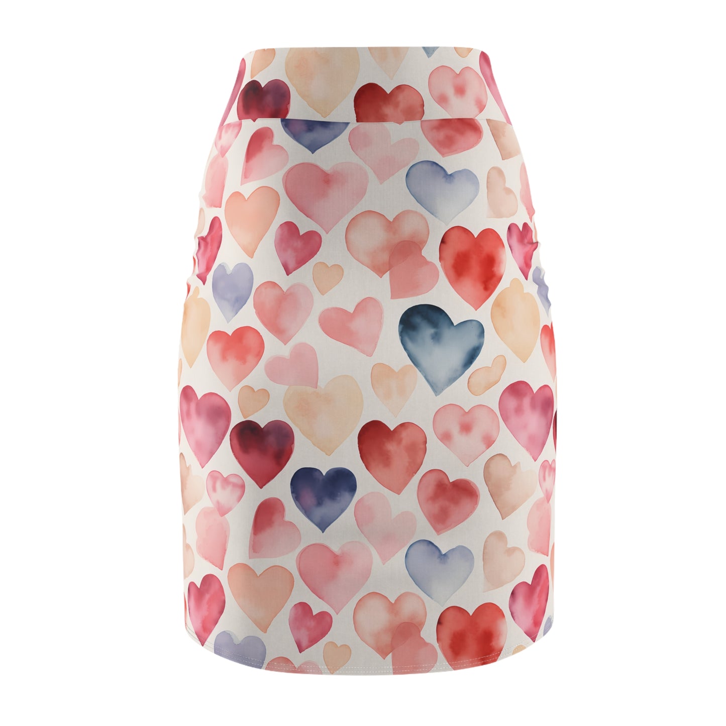 Watercolor Hearts v3 Bleistiftrock Bleistiftrock JLR Design