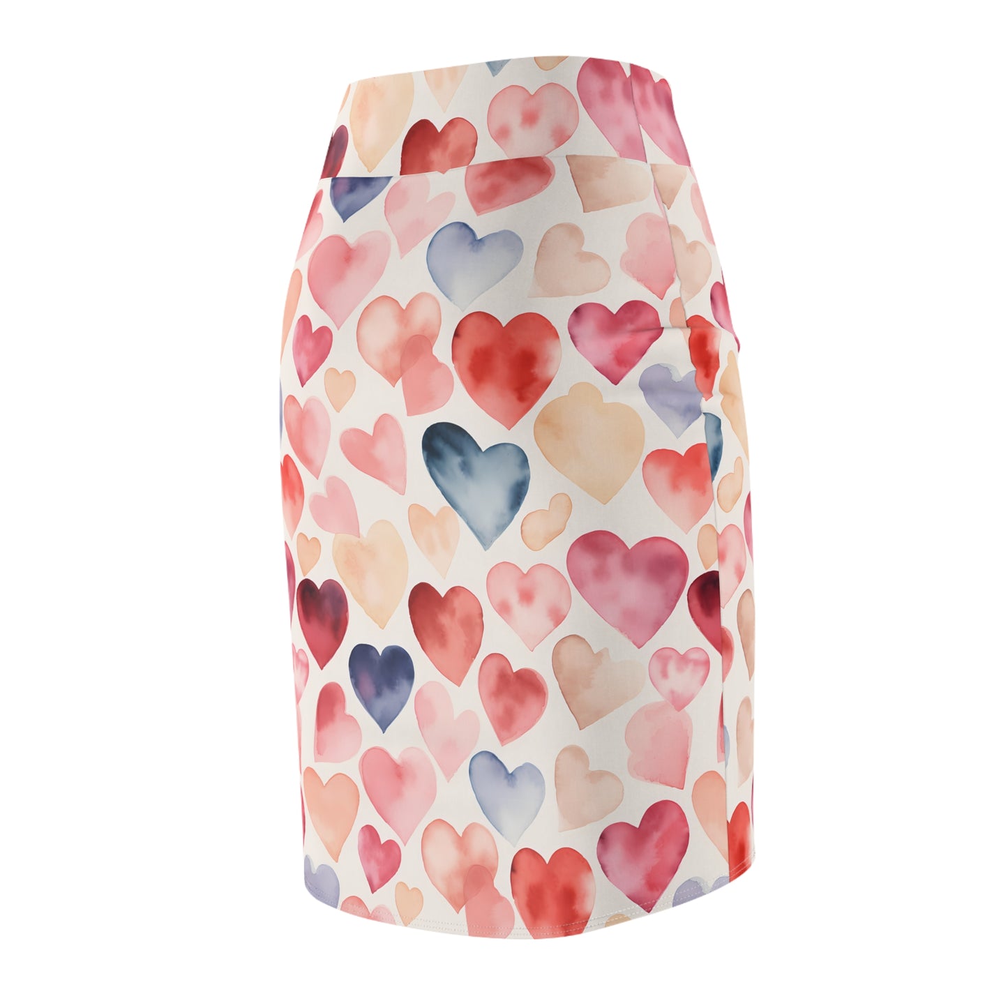 Watercolor Hearts v3 Bleistiftrock Bleistiftrock JLR Design