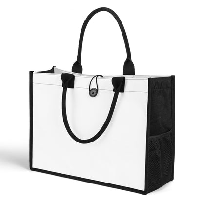 Weiße Canvas Shopper Tasche Einkaufstasche JLR Design