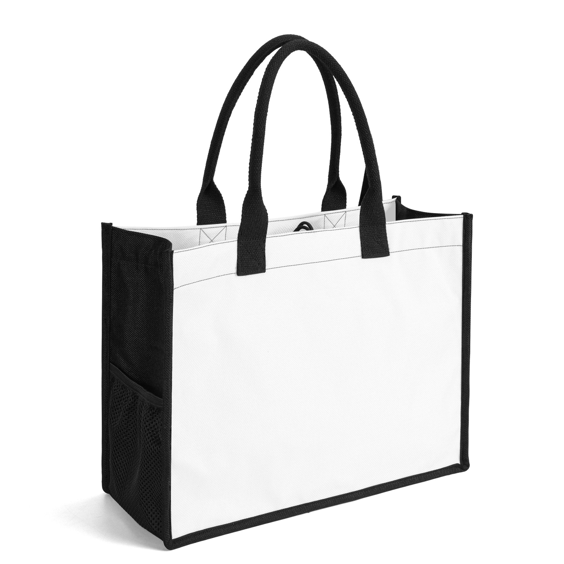 Weiße Canvas Shopper Tasche Einkaufstasche JLR Design