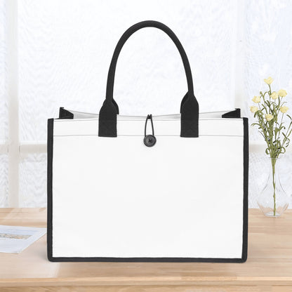 Weiße Canvas Shopper Tasche Einkaufstasche JLR Design