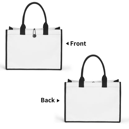 Weiße Canvas Shopper Tasche Einkaufstasche JLR Design