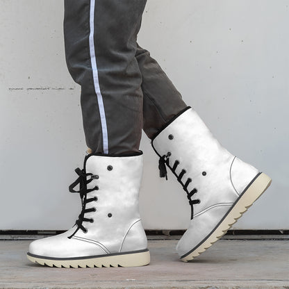 Weiße Chic Boots mit Plüschfutter Stiefel JLR Design