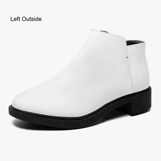 Weiße elegante Reißverschluss-Stiefeletten Stiefeletten JLR Design