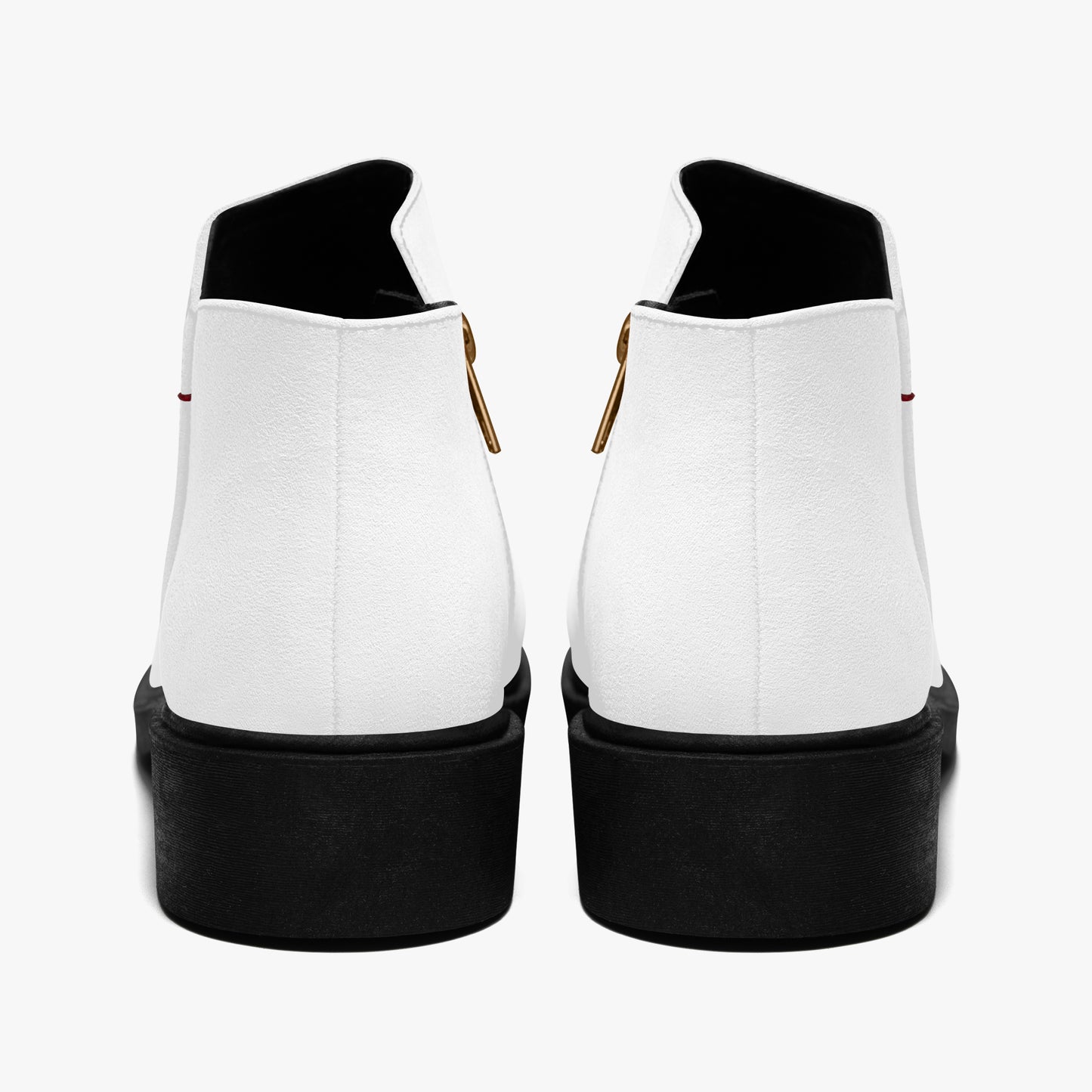 Weiße elegante Reißverschluss-Stiefeletten Stiefeletten JLR Design