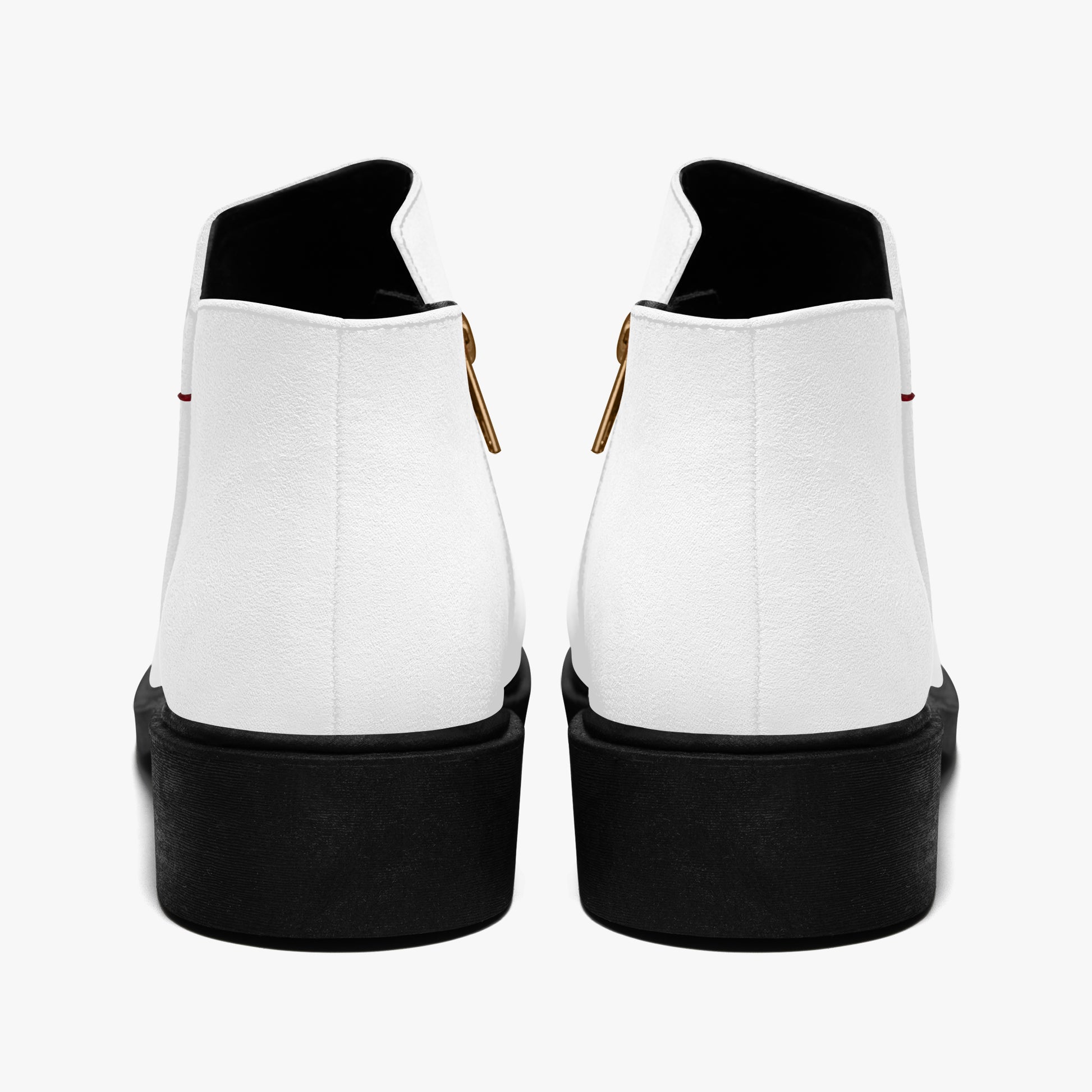 Weiße elegante Reißverschluss-Stiefeletten Stiefeletten JLR Design