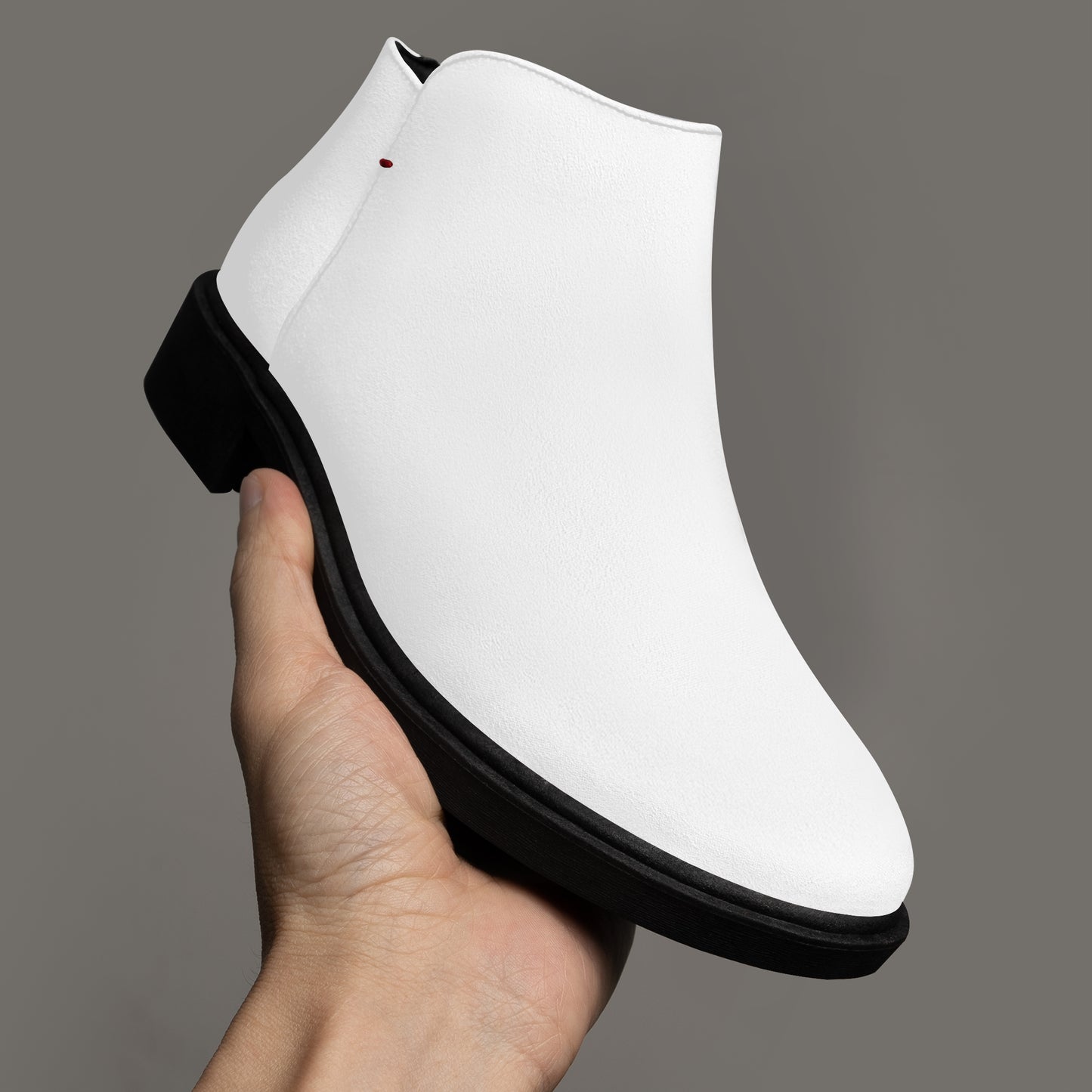 Weiße elegante Reißverschluss-Stiefeletten Stiefeletten JLR Design