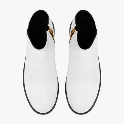 Weiße elegante Reißverschluss-Stiefeletten Stiefeletten JLR Design