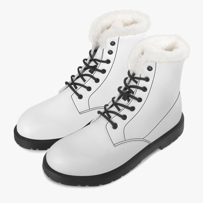 Weiße Faux Fur Leder Boots Boots JLR Design