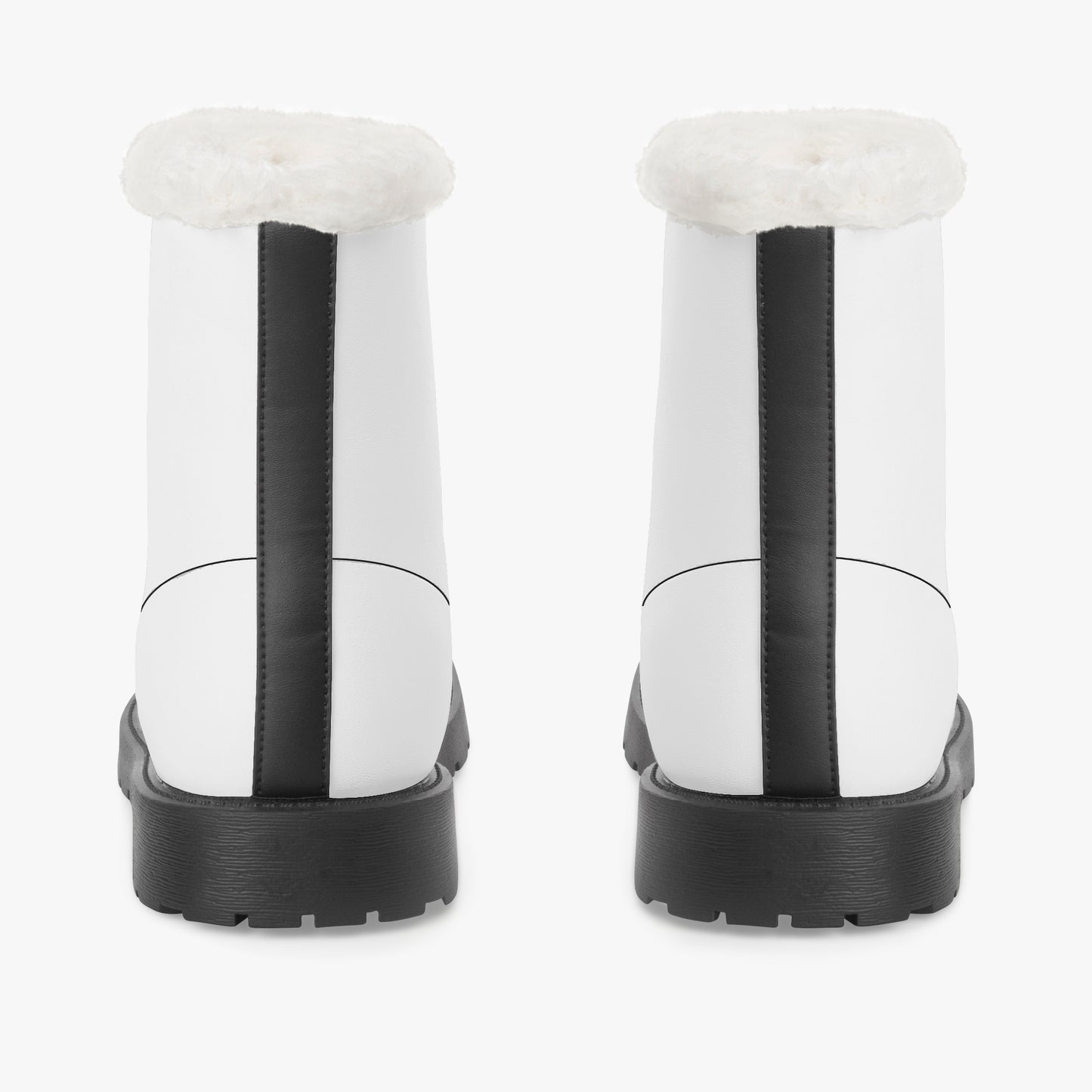 Weiße Faux Fur Leder Boots Boots JLR Design