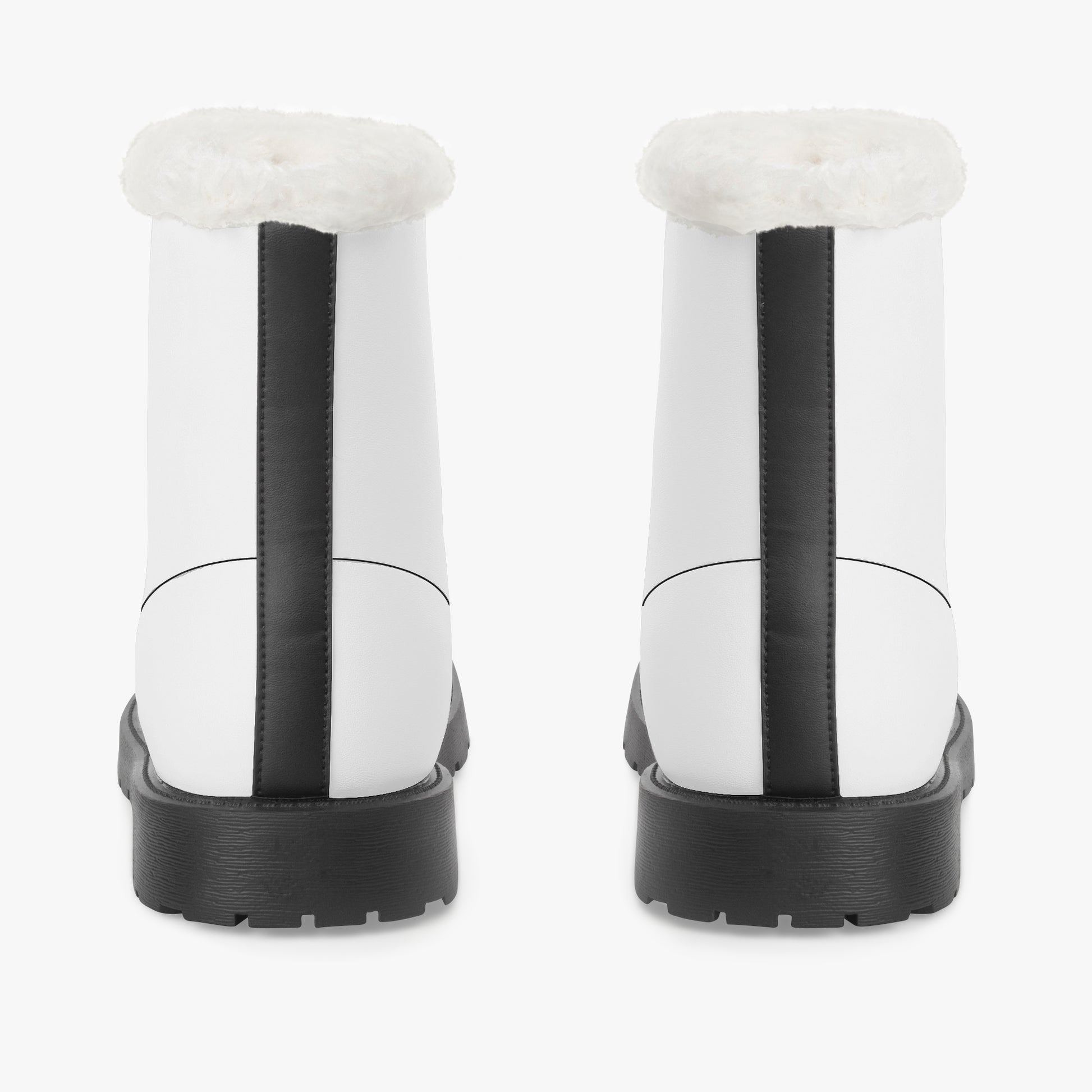 Weiße Faux Fur Leder Boots Boots JLR Design