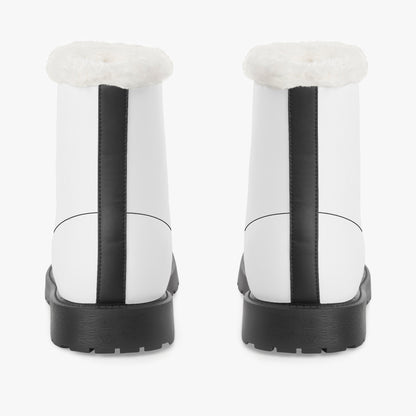 Weiße Faux Fur Leder Boots Boots JLR Design