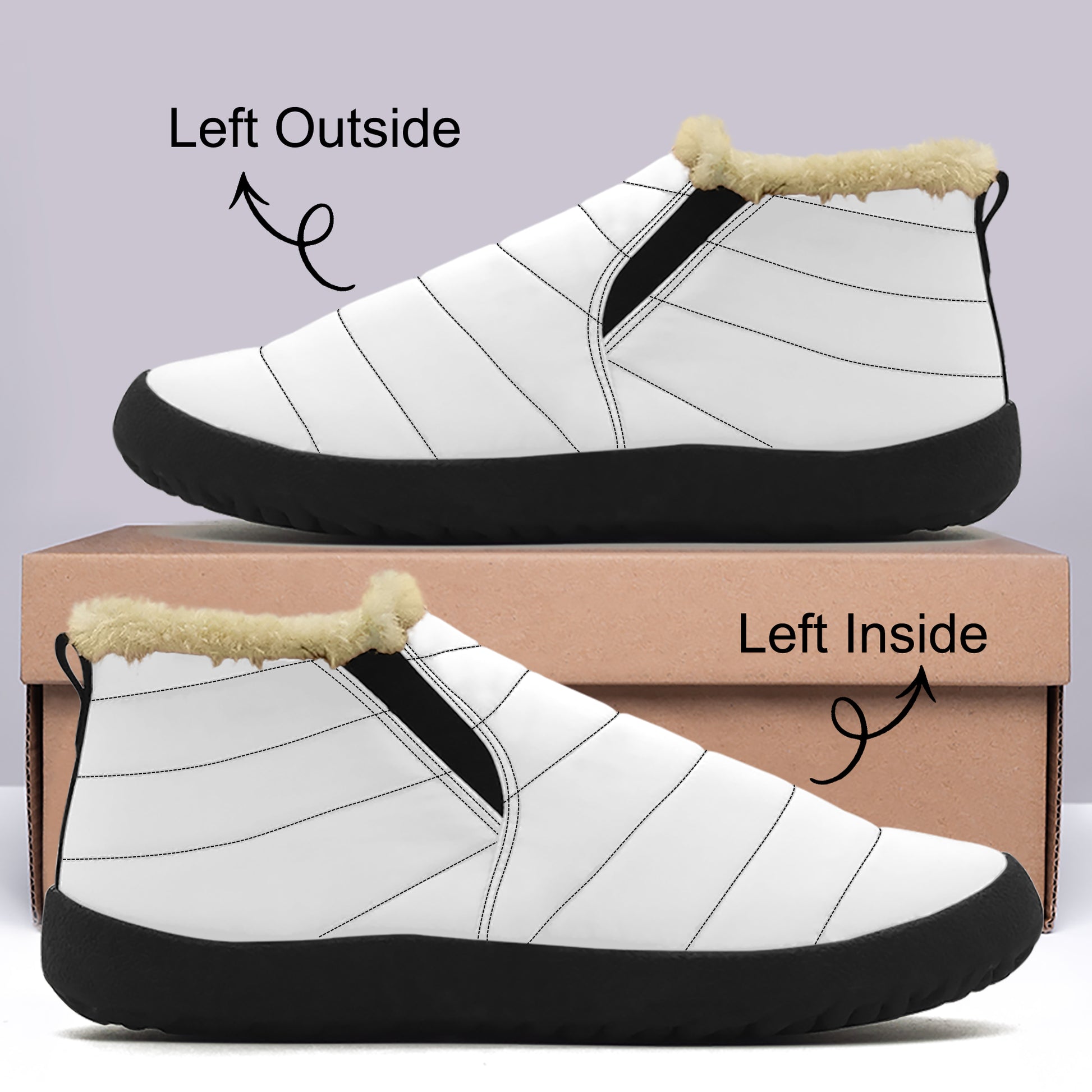 Weiße Faux Fur Slipper Slipper JLR Design