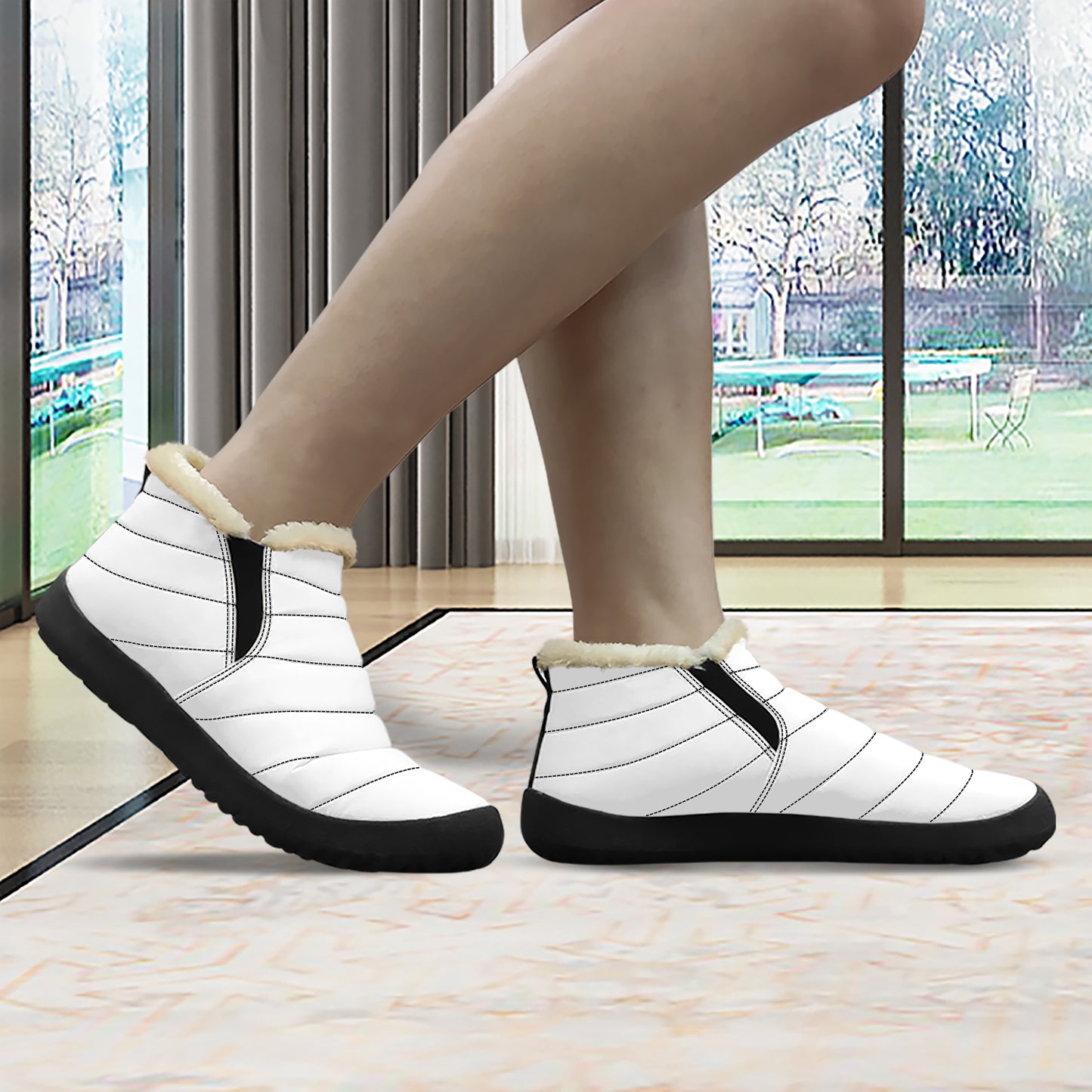 Weiße Faux Fur Slipper Slipper JLR Design