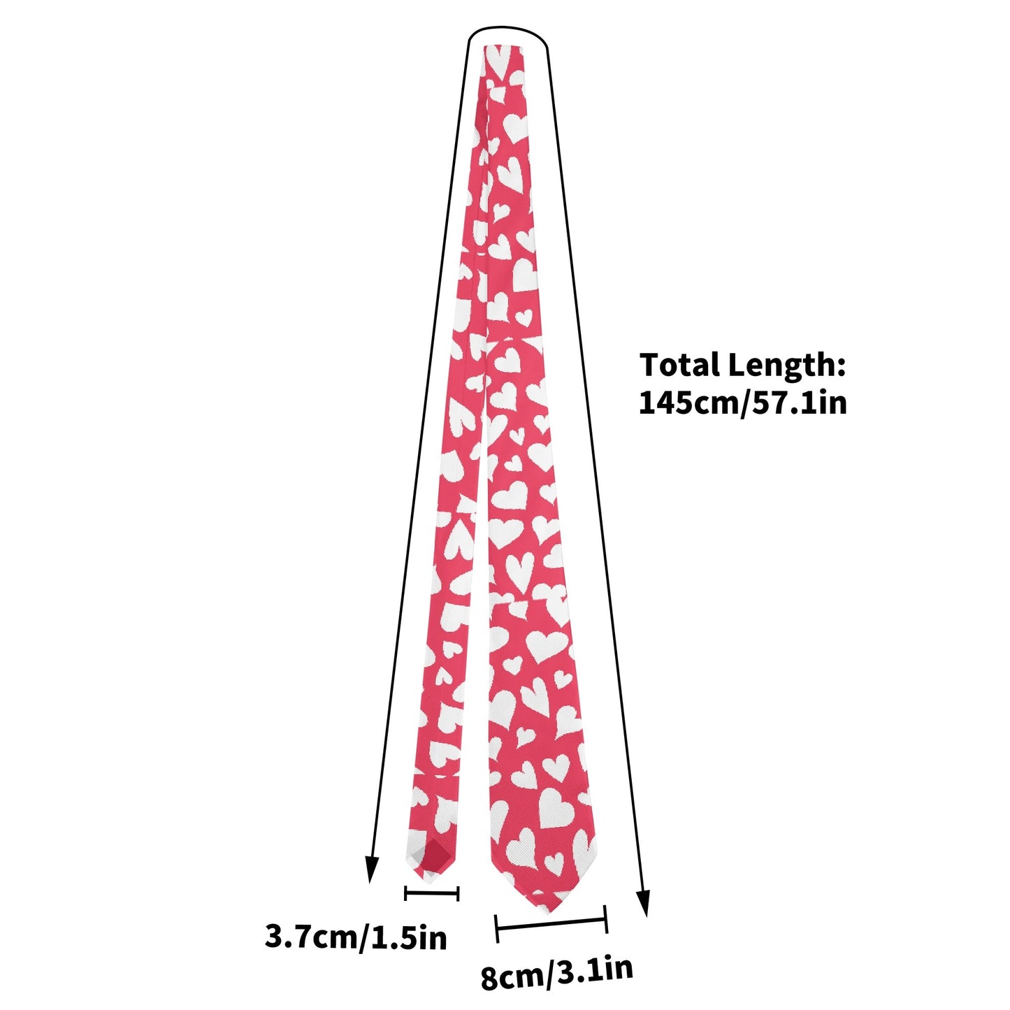Weiße Herzchen Krawatte Krawatte JLR Design
