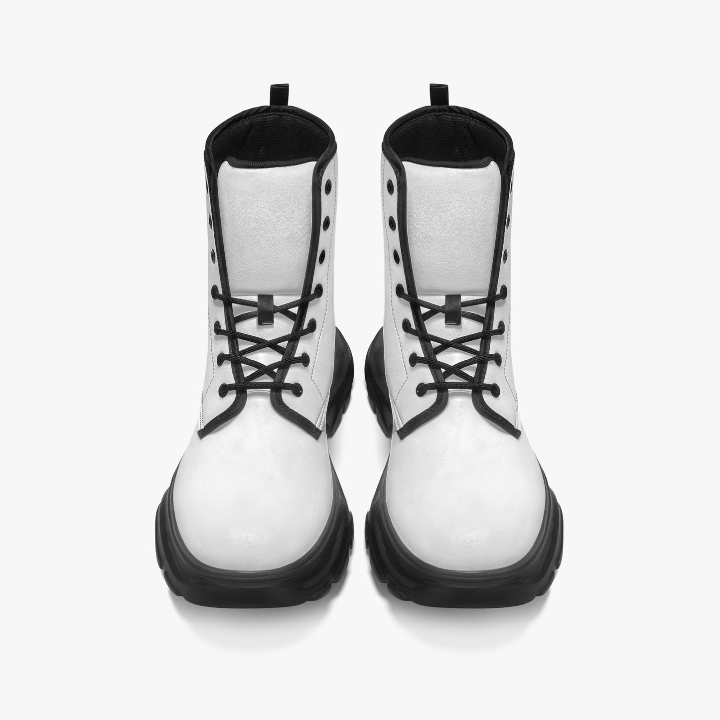 Weiße Leather Chunky Boots Boots JLR Design