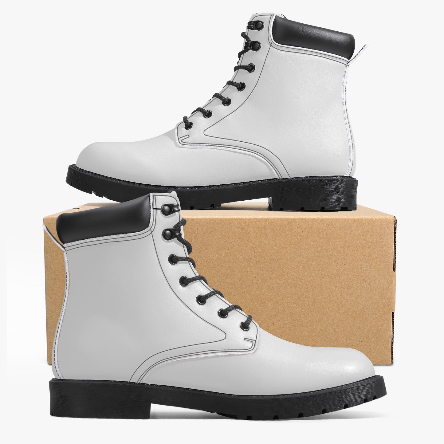 Weiße Leder Boots | Stylische und Warme Winterstiefel Boots JLR Design