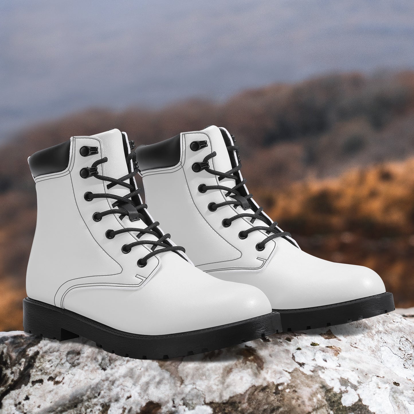 Weiße Leder Boots | Stylische und Warme Winterstiefel Boots JLR Design