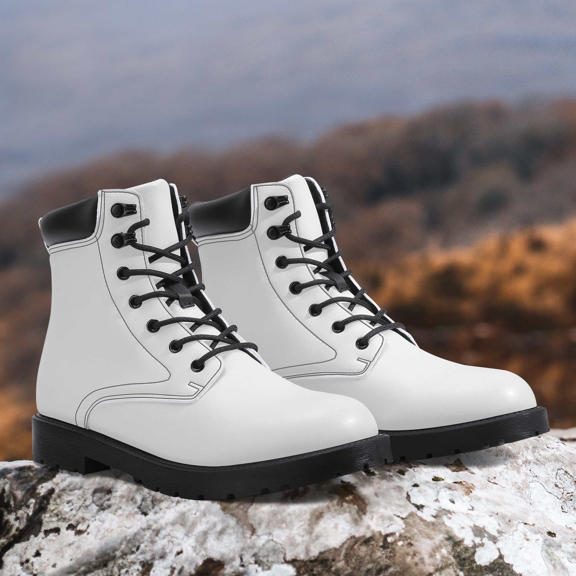 Weiße Leder Boots | Stylische und Warme Winterstiefel Boots JLR Design