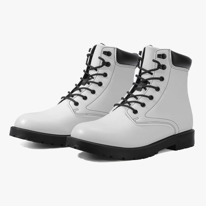 Weiße Leder Boots | Stylische und Warme Winterstiefel Boots JLR Design