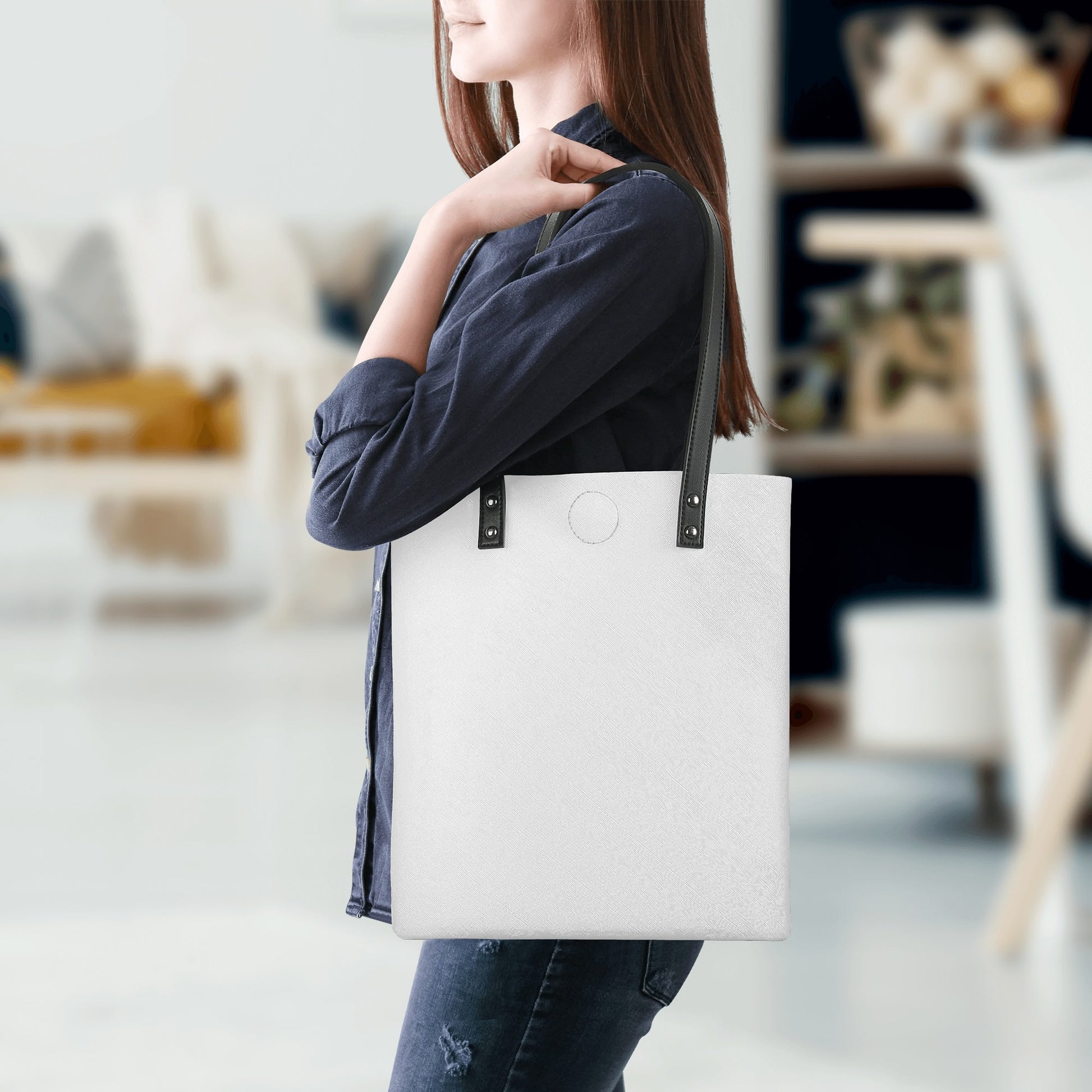 Weiße PU Leder Handtasche Handtasche JLR Design