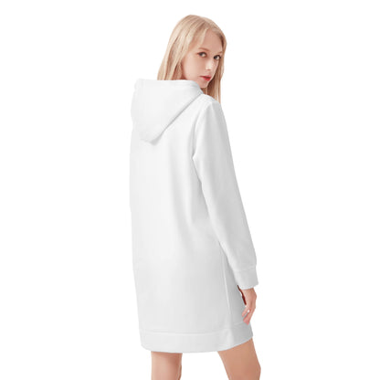 Weißer Velvet Hoodie Dress Hoodiekleid JLR Design