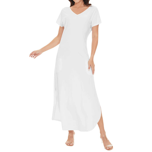 Weißes kurzärmliges drapiertes Kleid drapiertes Kleid 54.99 drapiert, kleid, kurzärmlig, weiß JLR Design