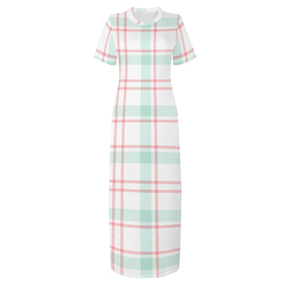 white-flanell-short-sleeve-long-dress-long-dress-jlr-design-83806 - JLR Design