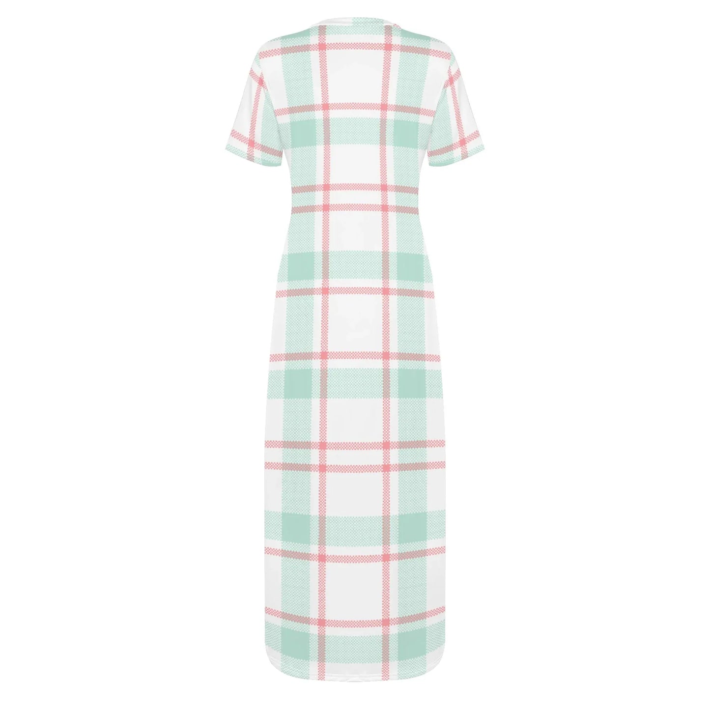 white-flanell-short-sleeve-long-dress-long-dress-jlr-design-98712 - JLR Design