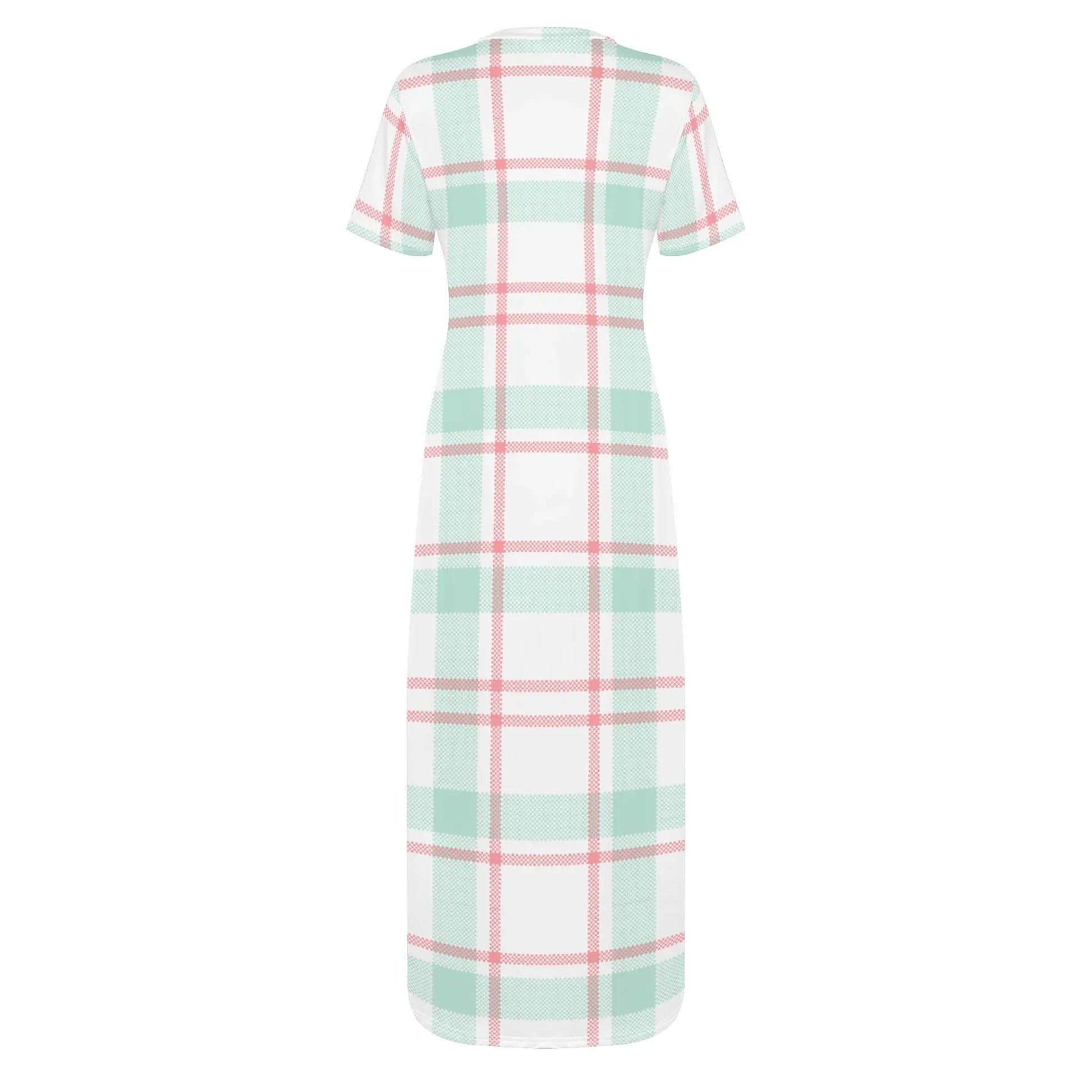 white-flanell-short-sleeve-long-dress-long-dress-jlr-design-98712 - JLR Design