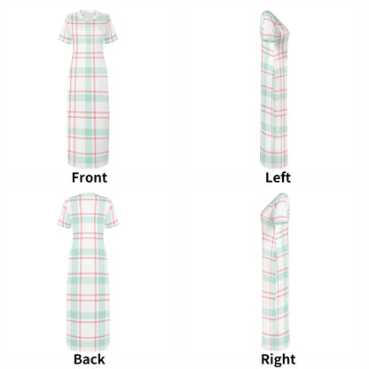 white-flanell-short-sleeve-long-dress-long-dress-jlr-design-17249 - JLR Design