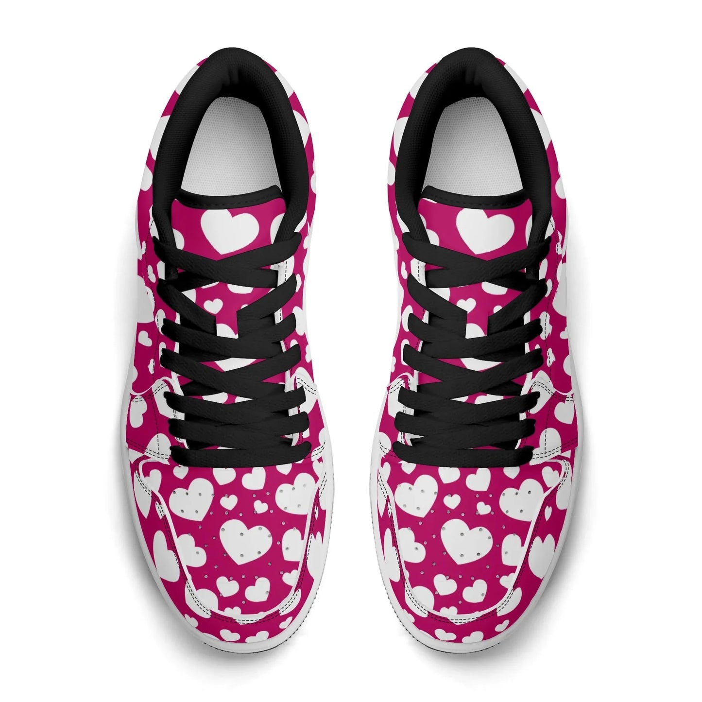 white-hearts-low-top-leder-sneaker-fur-damen-sneaker-jlr-design-79654 - JLR Design