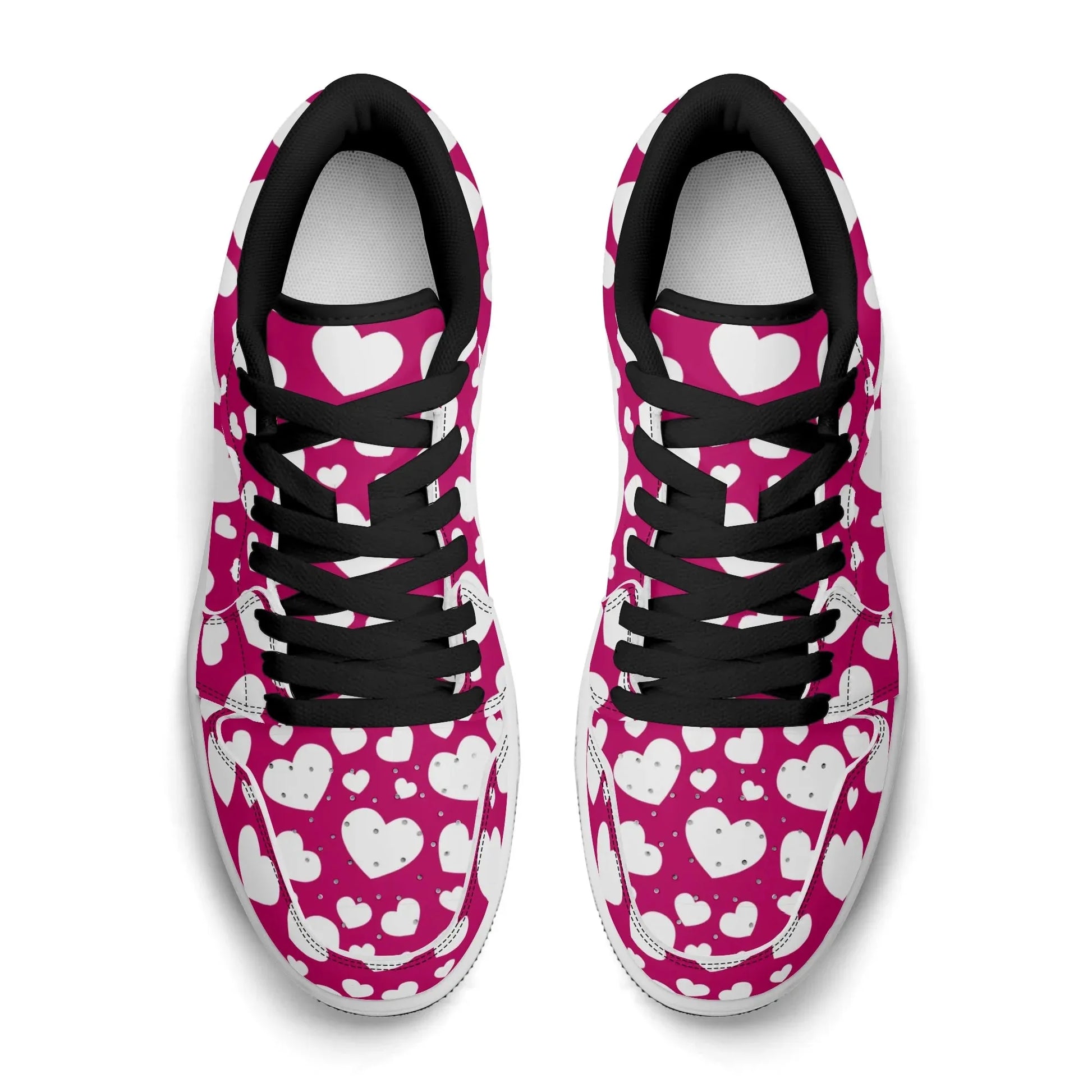white-hearts-low-top-leder-sneaker-fur-damen-sneaker-jlr-design-79654 - JLR Design
