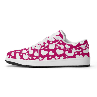 white-hearts-low-top-leder-sneaker-fur-damen-sneaker-jlr-design-64691 - JLR Design