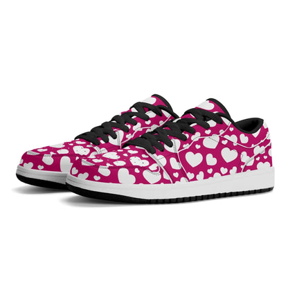 white-hearts-low-top-leder-sneaker-fur-damen-sneaker-jlr-design-88943 - JLR Design