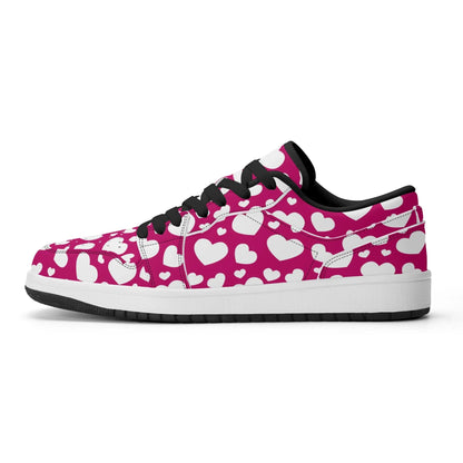 white-hearts-low-top-leder-sneaker-fur-damen-sneaker-jlr-design-77215 - JLR Design