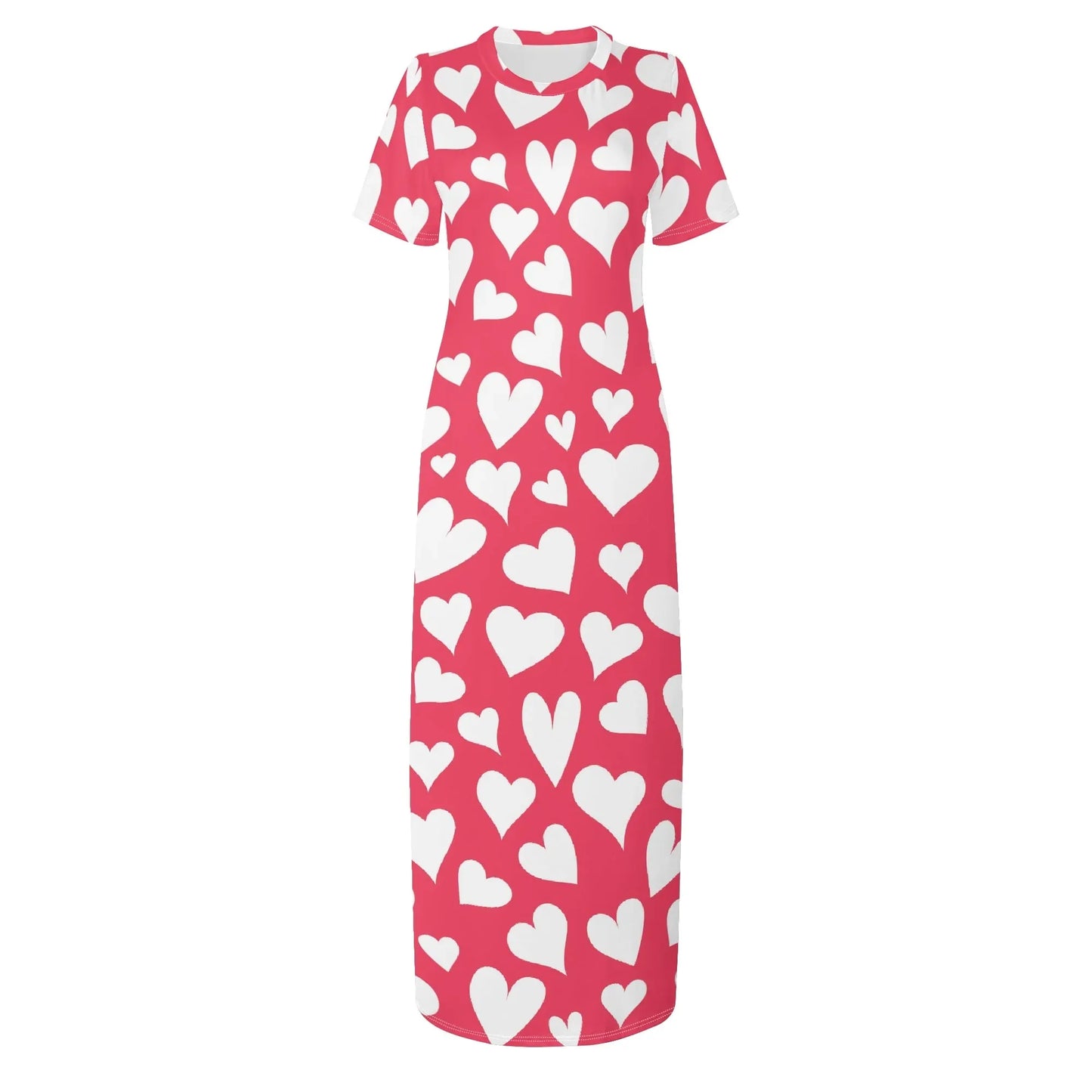 white-hearts-short-sleeve-long-dress-long-dress-jlr-design-63796 - JLR Design