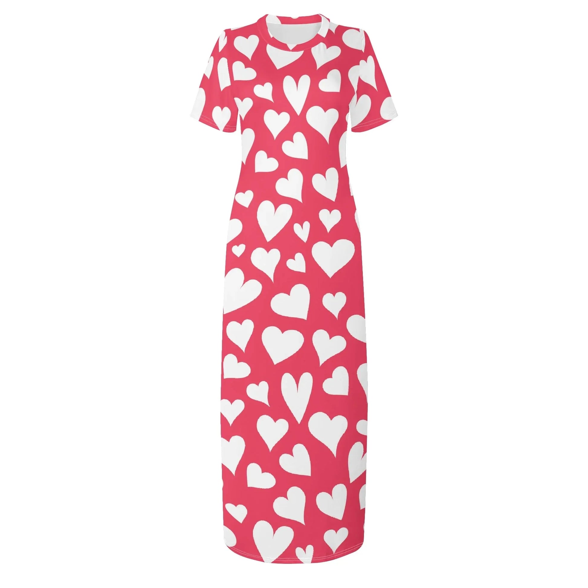 white-hearts-short-sleeve-long-dress-long-dress-jlr-design-63796 - JLR Design