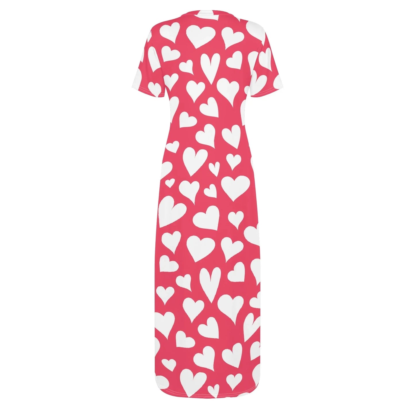 white-hearts-short-sleeve-long-dress-long-dress-jlr-design-10855 - JLR Design